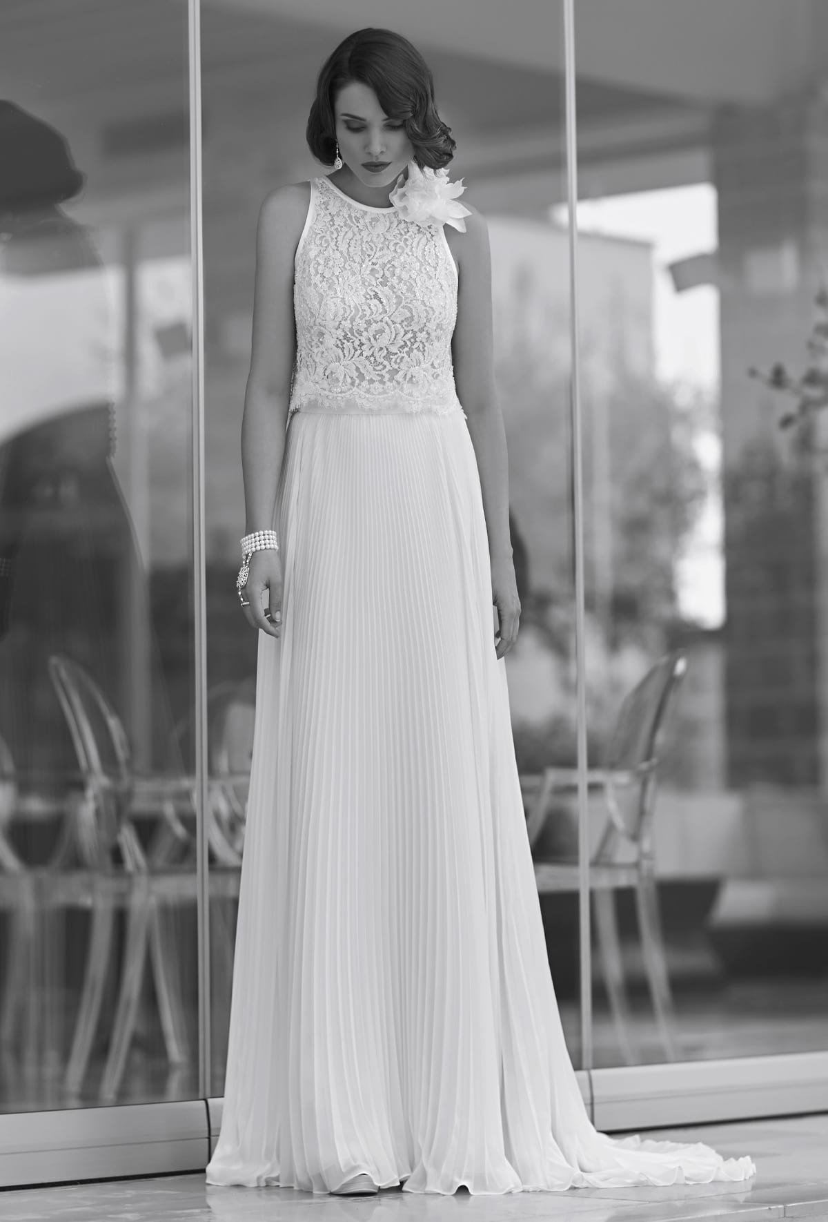 Abito da hotsell sposa plissettato
