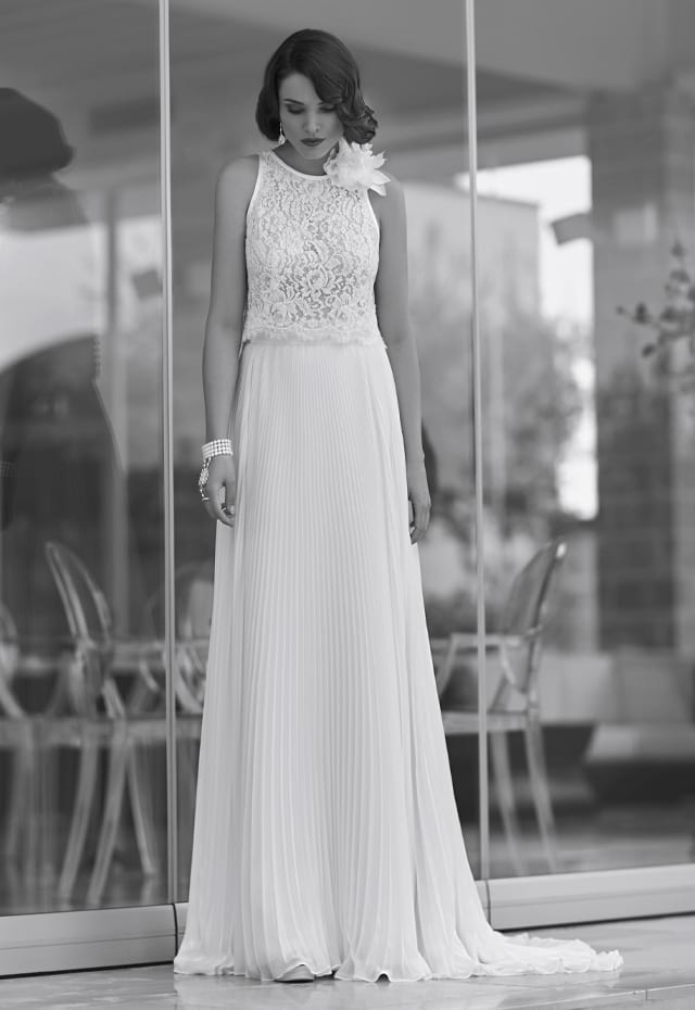 mysecret sposa abito da sposa due pezzi bianco