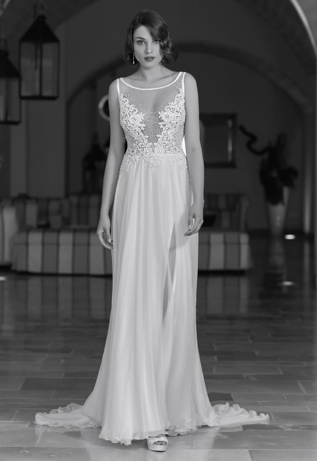 mysecret sposa abito da sposa scivolato in voile di seta