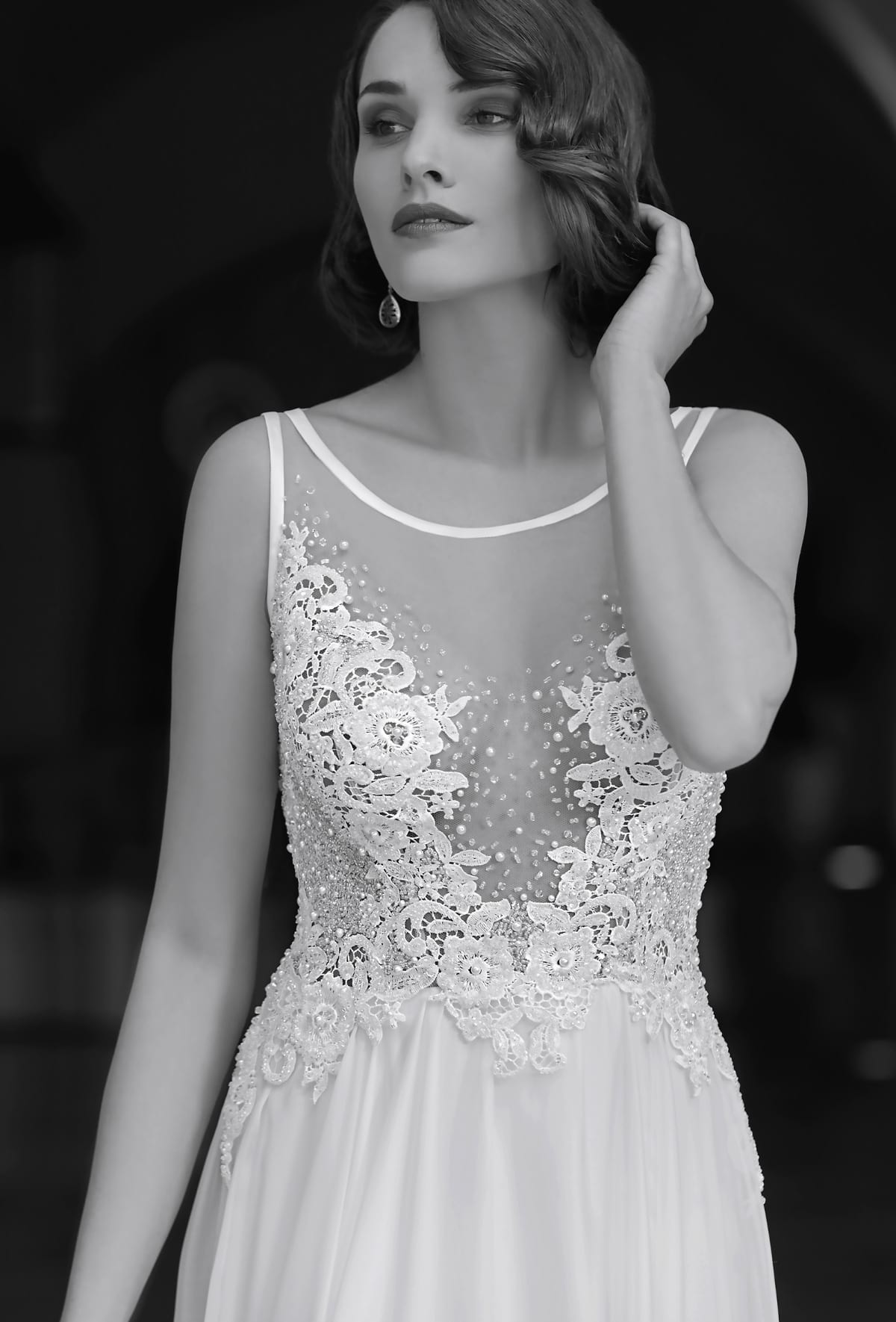 mysecret sposa abito da sposa corpino composto da applicazioni di macramè