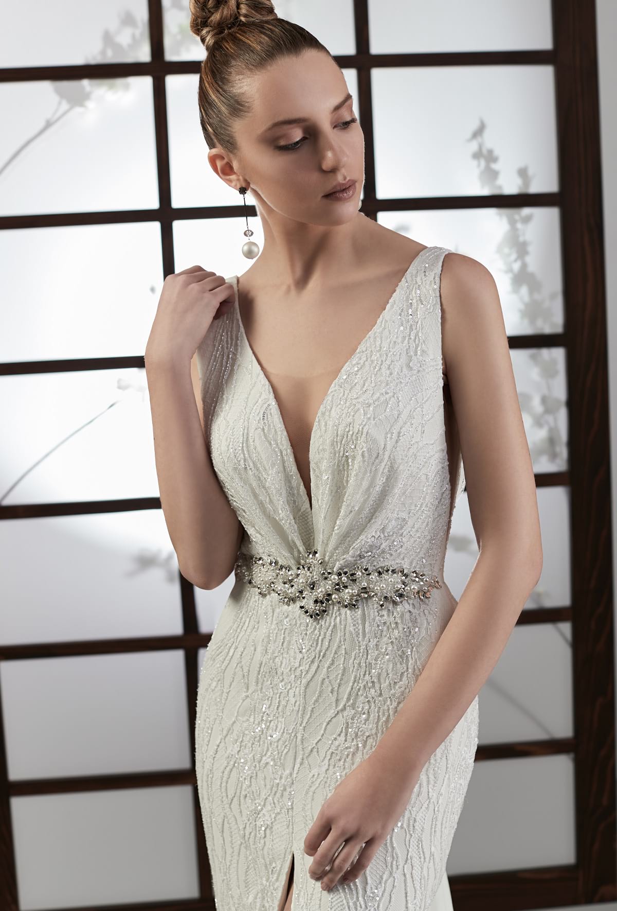 mysecret sposa abito con applicazione ricamata in vita