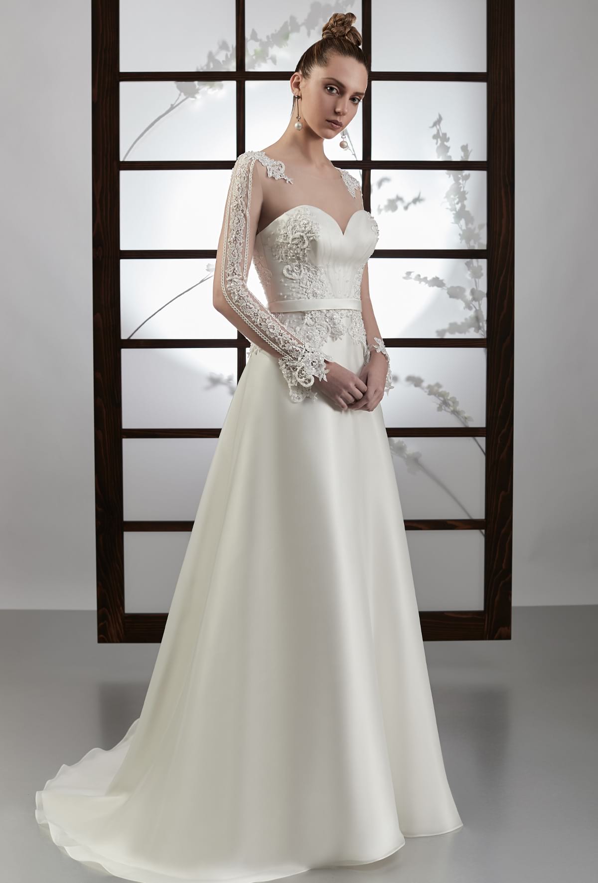 mysecret sposa abito da sposa scivolato in organza satin in pura seta