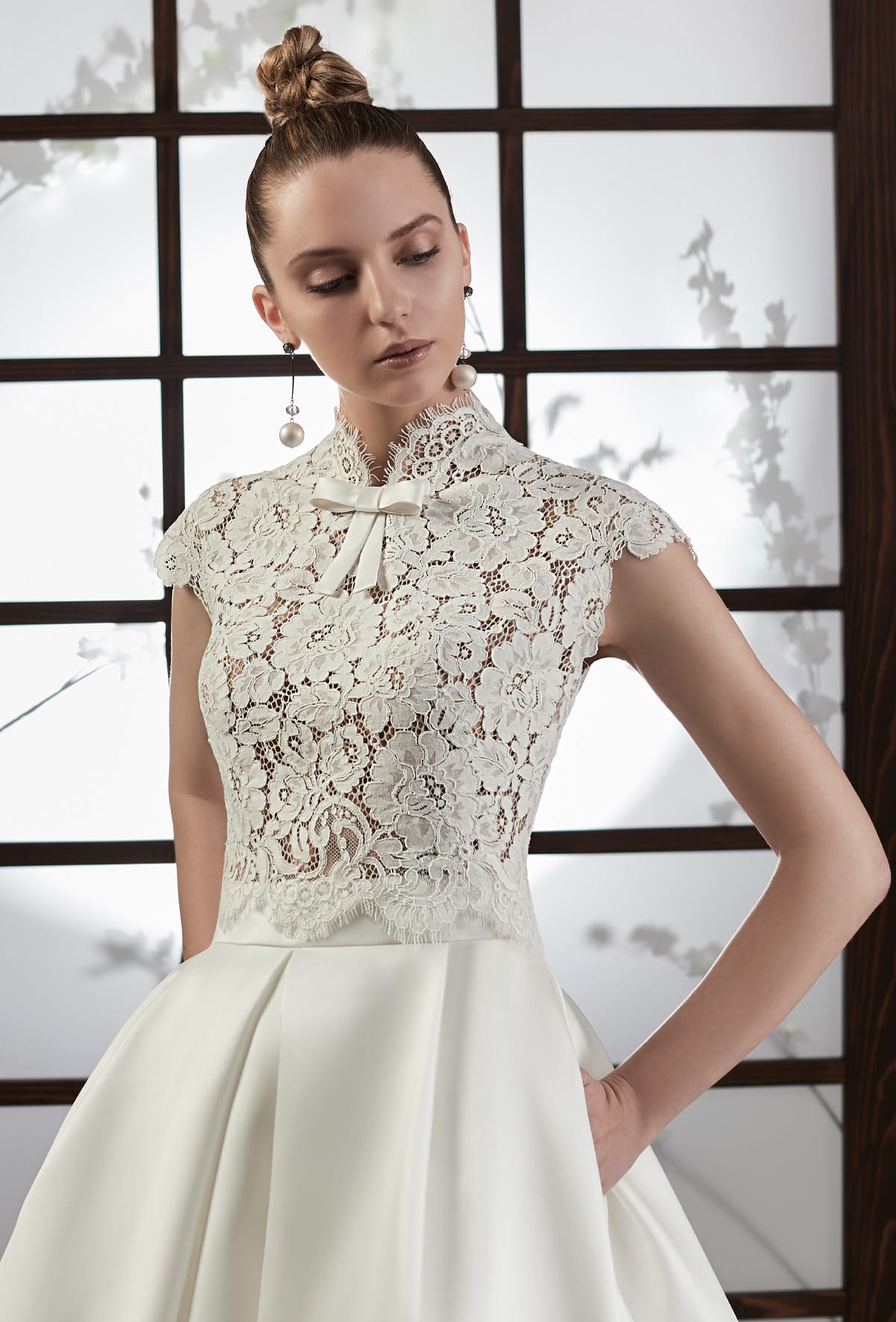 mysecret sposa elegante corpino in pizzo francese
