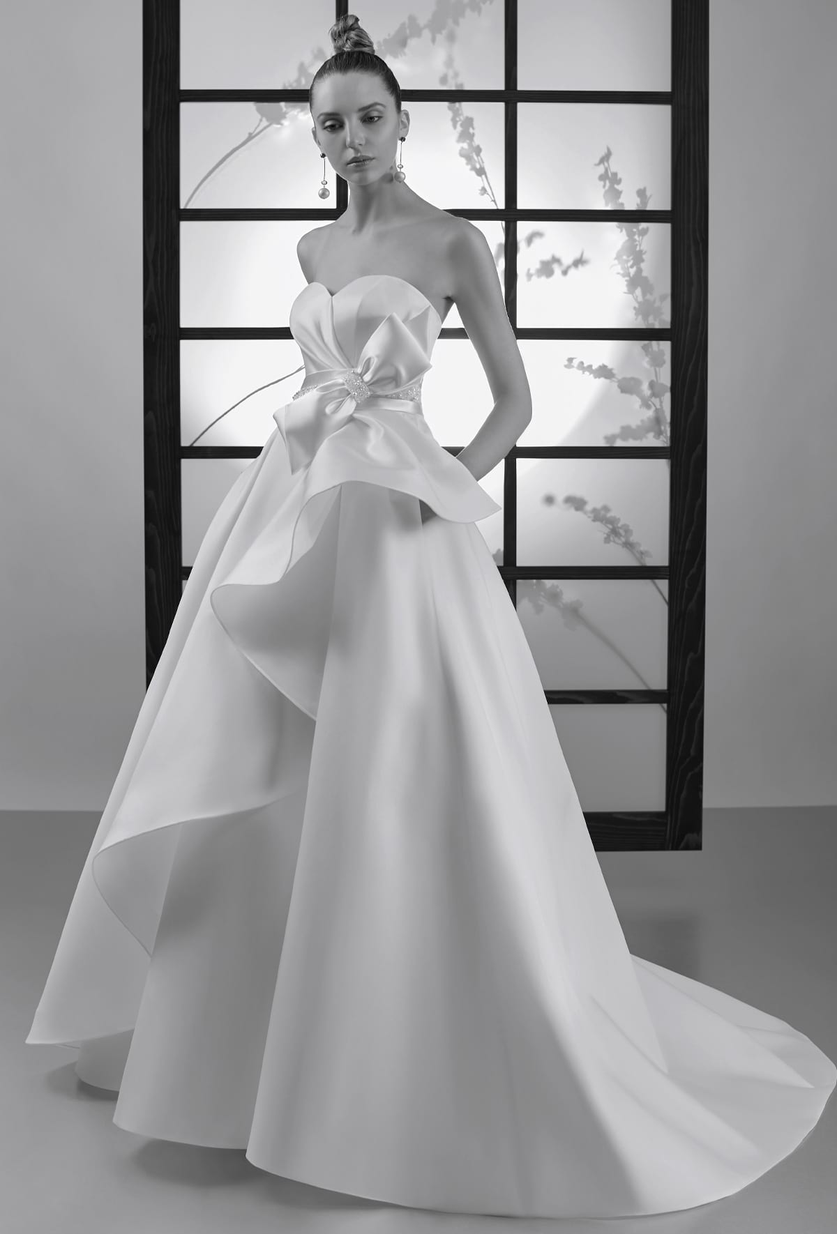 mysecret sposa abito da sposa gonna con pannello davanti asimmetrico