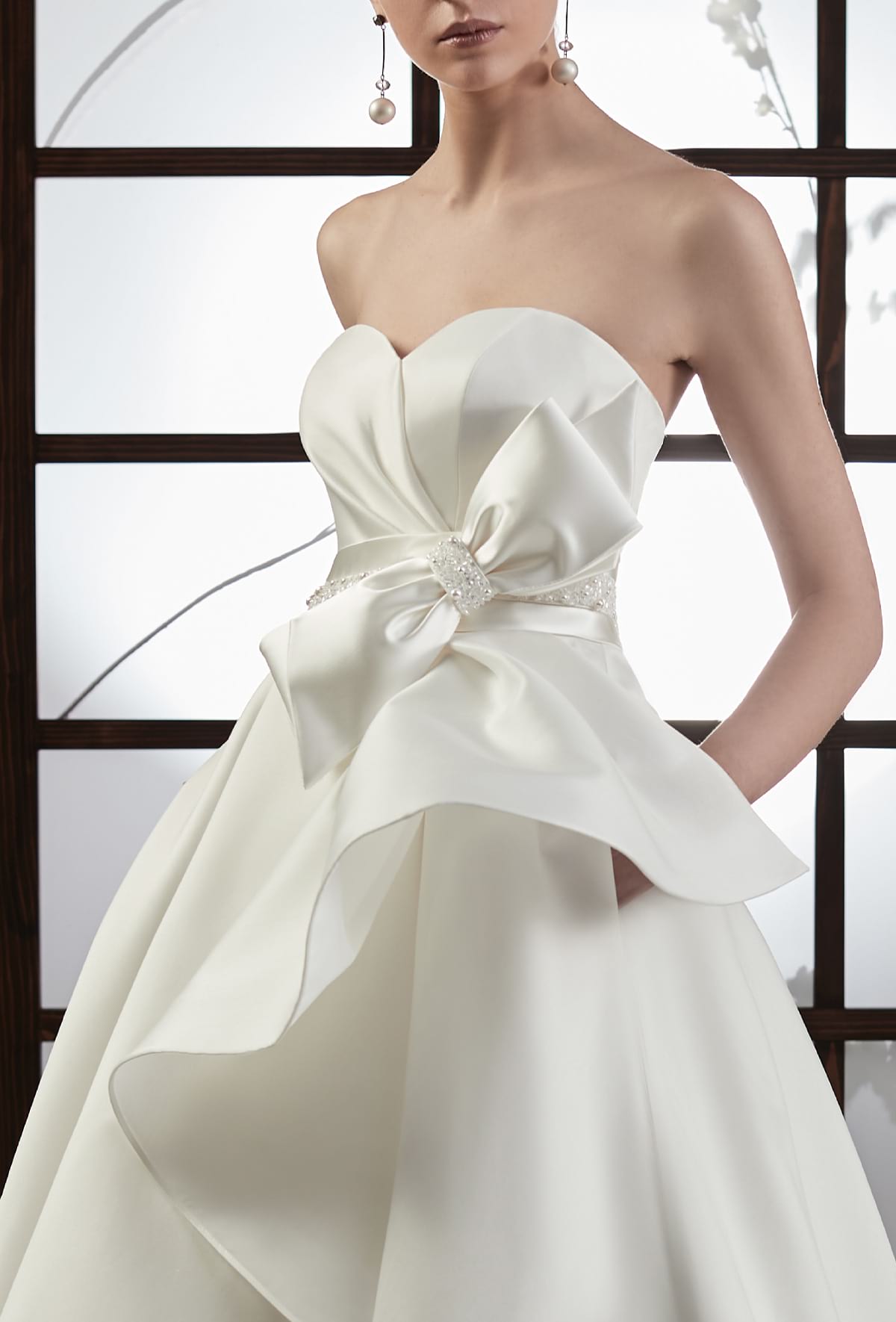 mysecret sposa abito da sposa dalla gonna ampia con pannello davanti asimmetrico