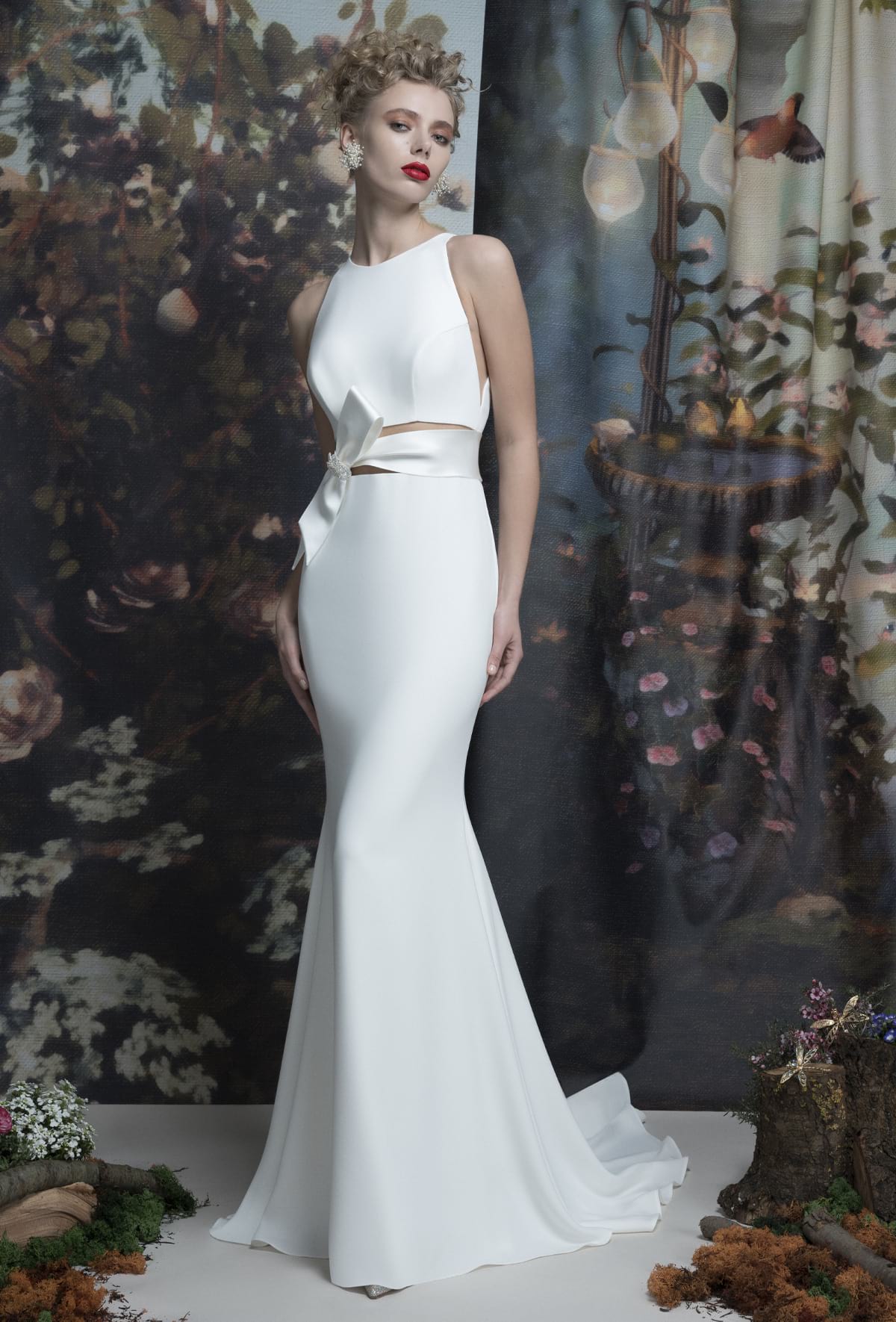 mysecret sposa abito da sposa a sirena in crepe elasticizzato