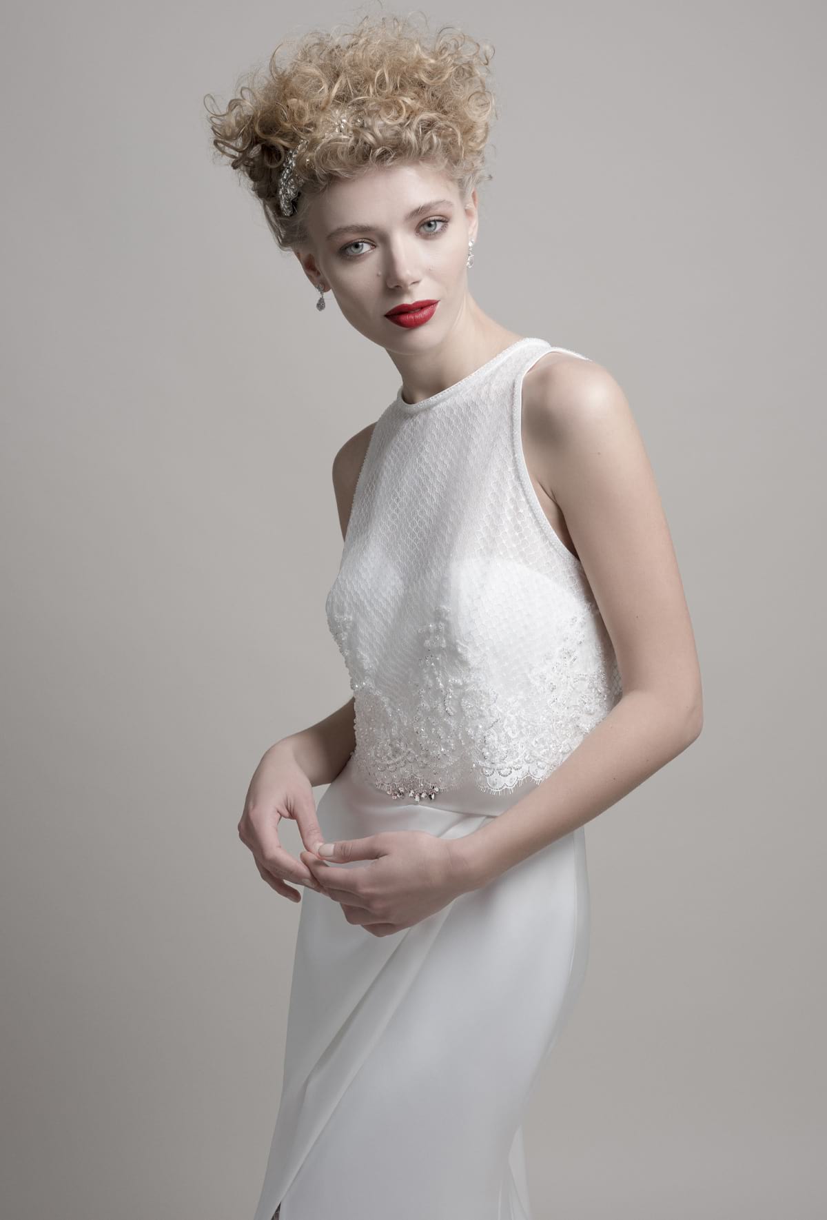 mysecret sposa abito con rete in pizzo francese