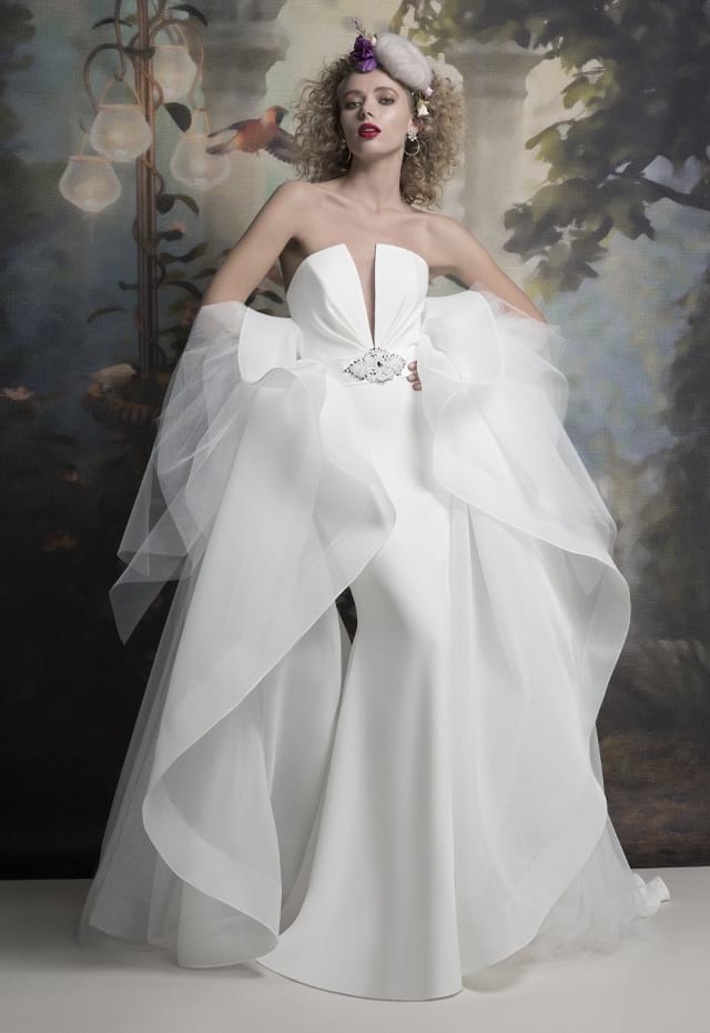 mysecret sposa abito da sposa a sirena in crepe