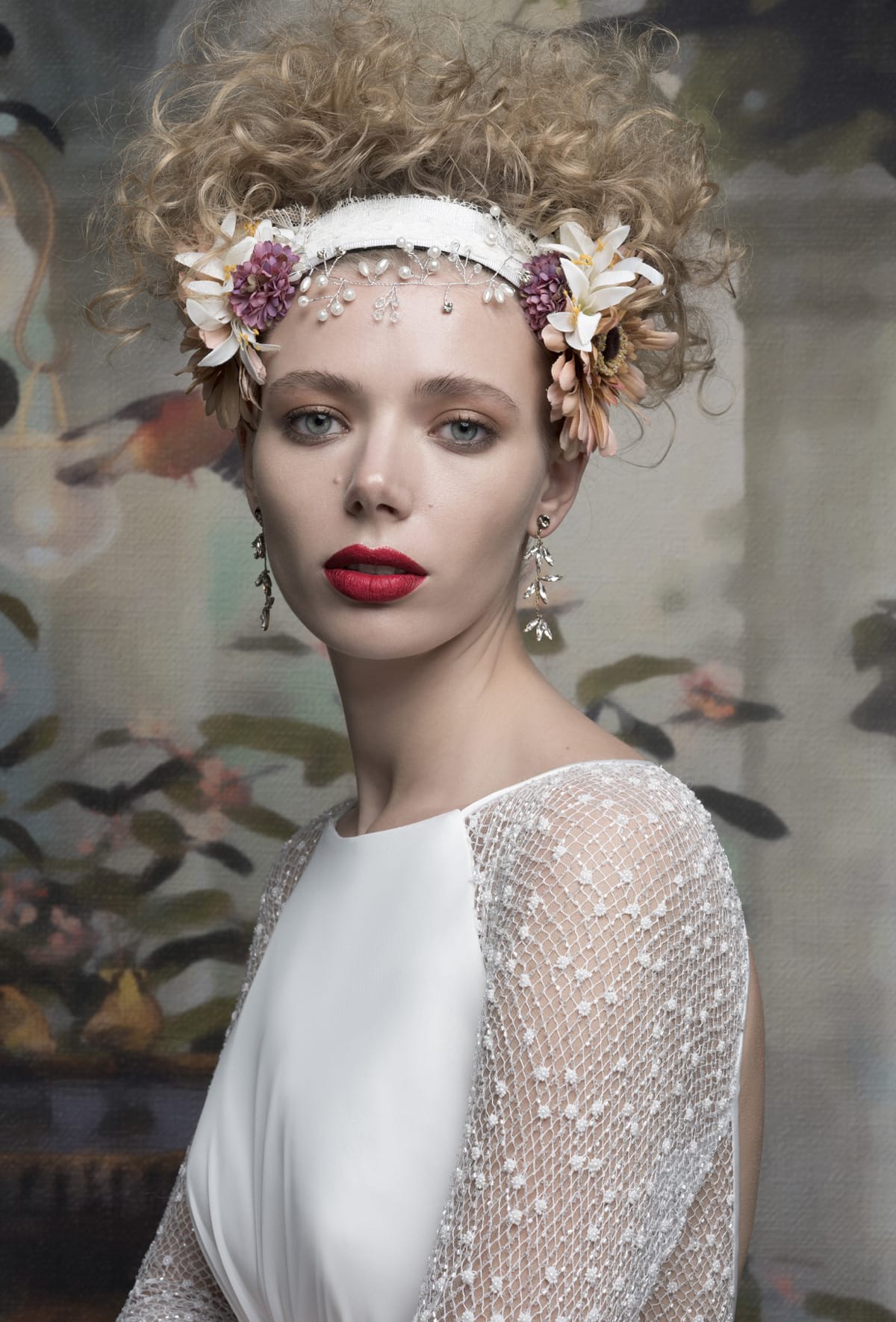 mysecret sposa abito con maniche lunghe in rete di pizzo francese