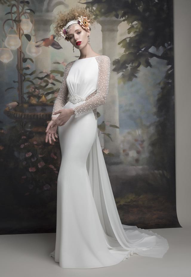 mysecret sposa abito da sposa a sirena in georgette