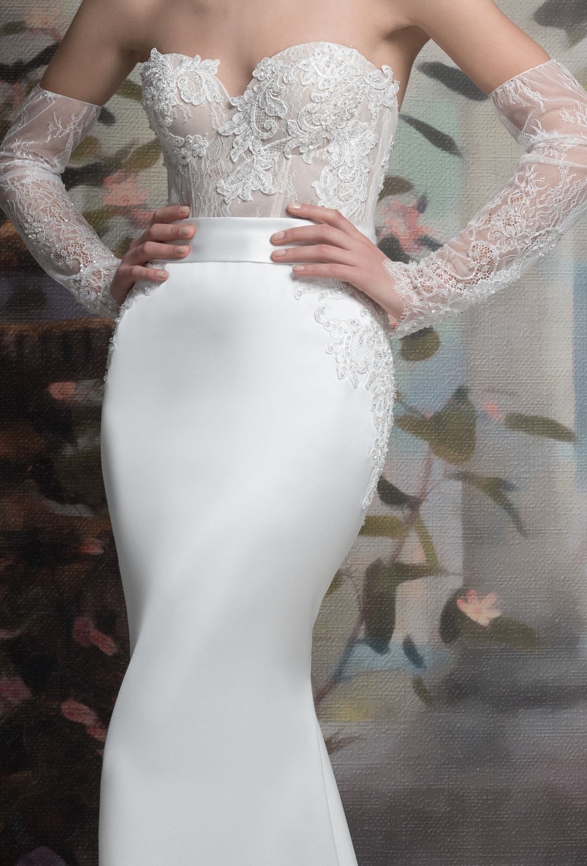 mysecret sposa abito con gonna a sirena in satin