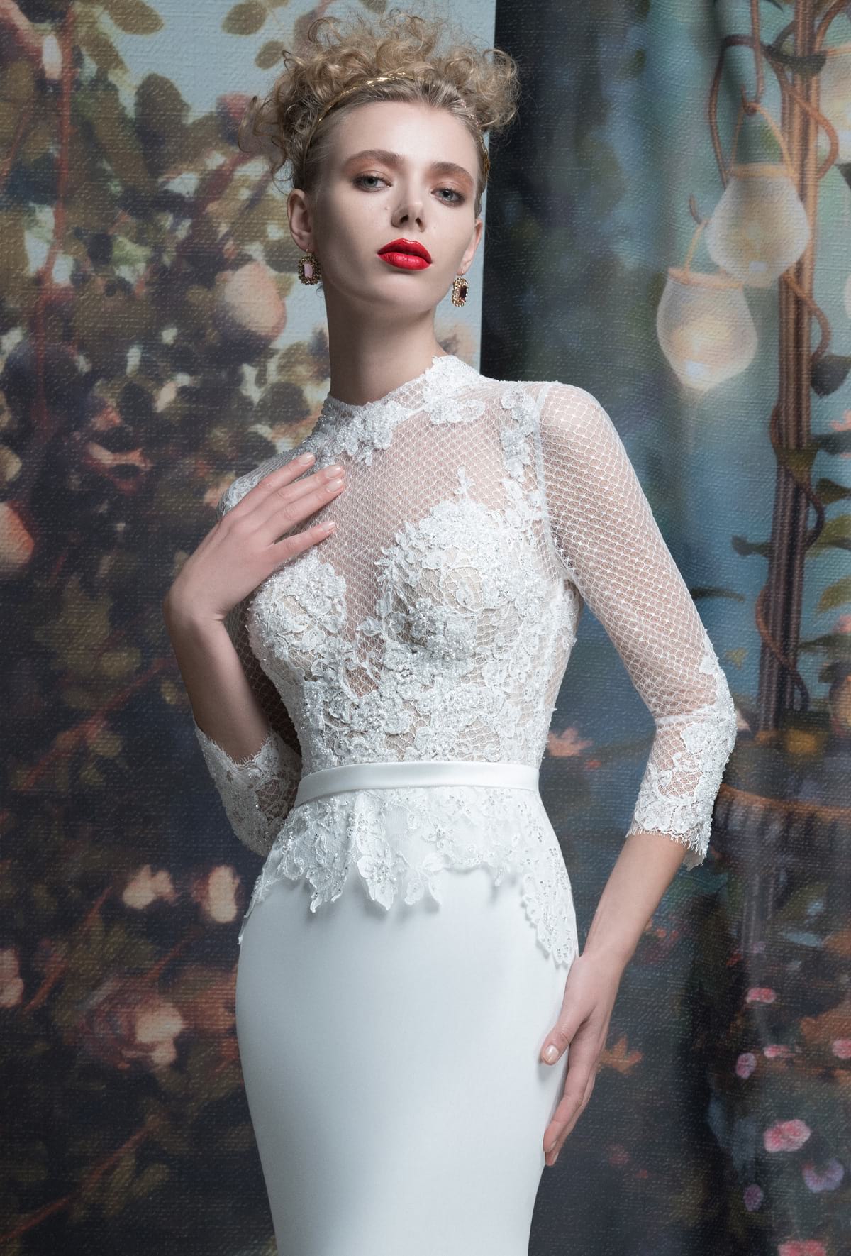 mysecret sposa abito con corpino in pizzo francese a rete
