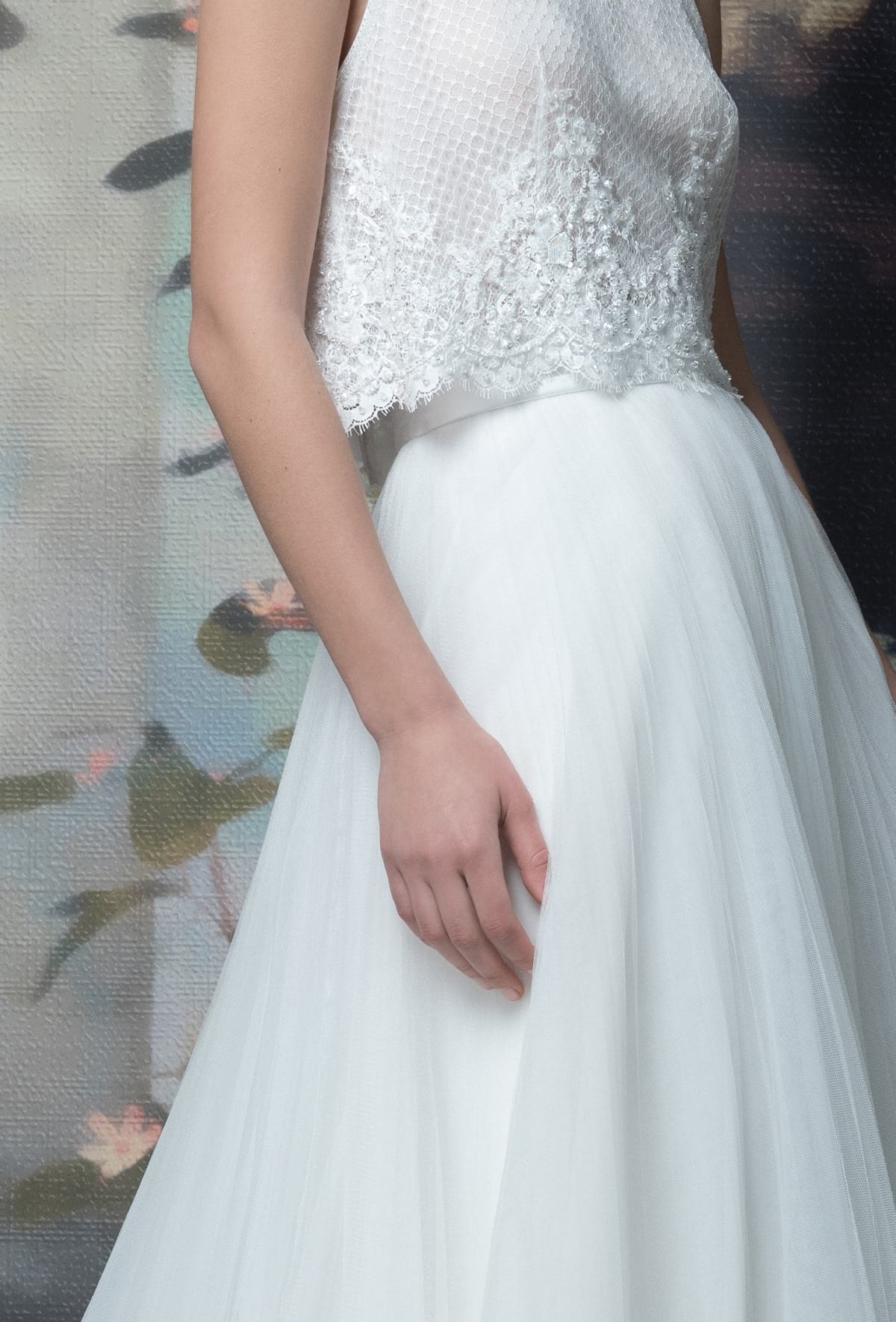 mysecret sposa abito con gonna plissettata in tulle