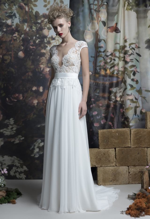 mysecret sposa abito da sposa scivolato in georgette elegante