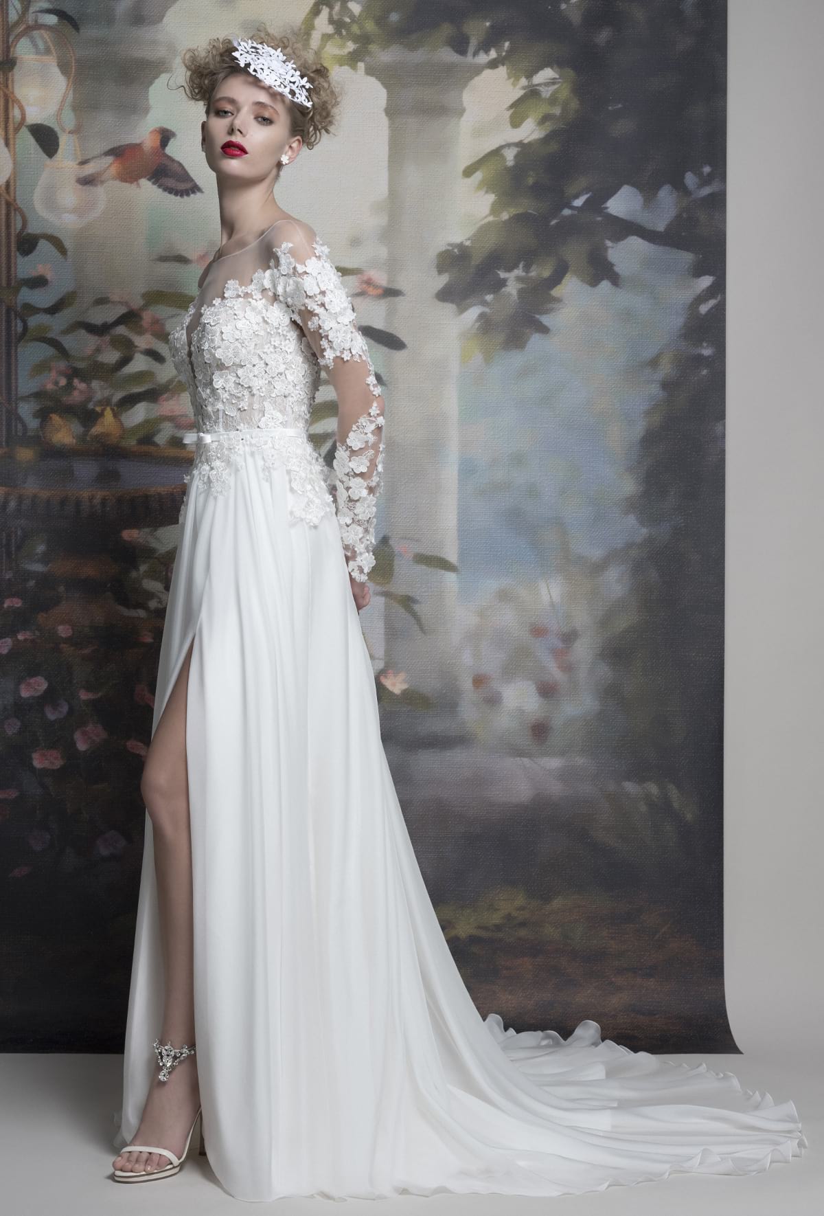 mysecret sposa abito da sposa bianco con gonna in voile