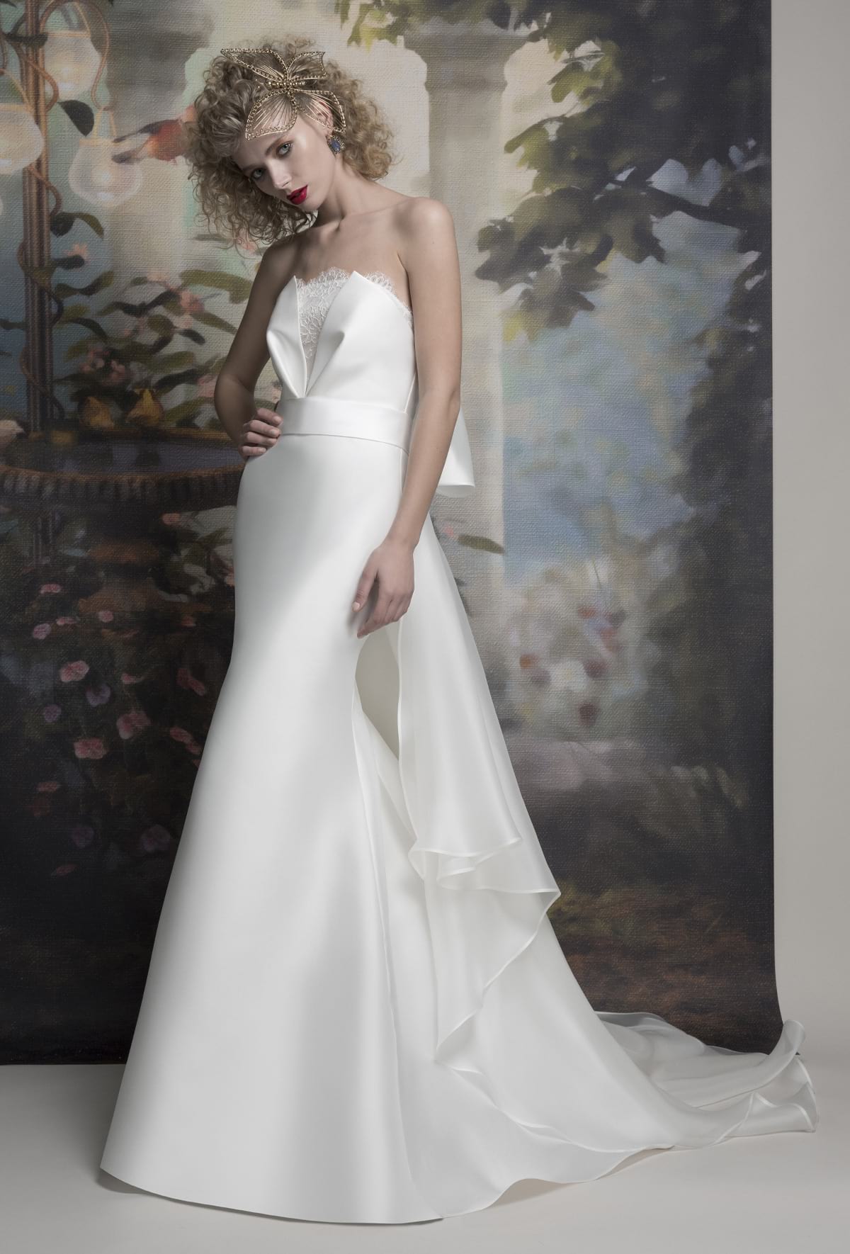 mysecret sposa abito da sposa bianco linea sirena strutturata