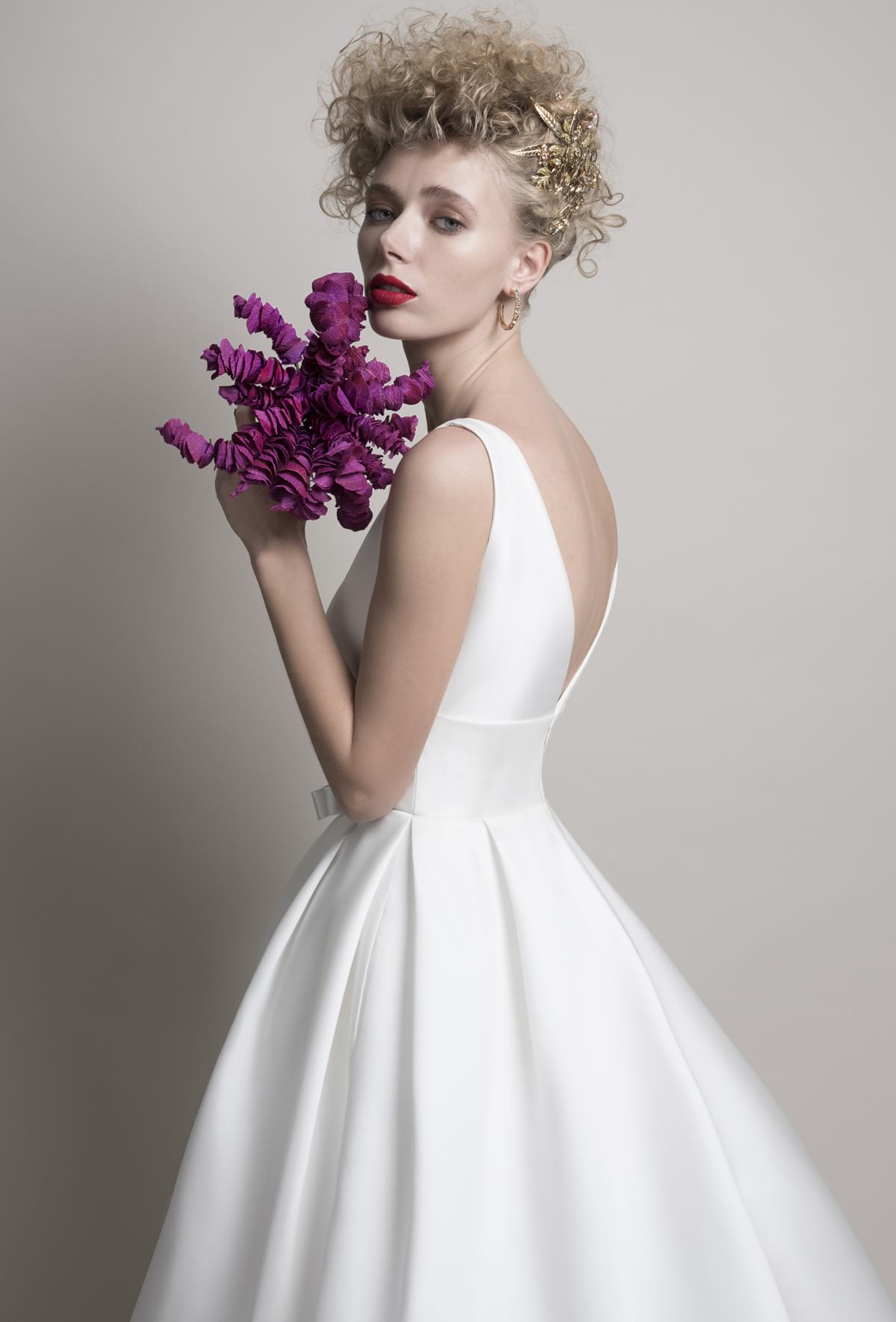 mysecret sposa abito con scollo a V davanti e dietro