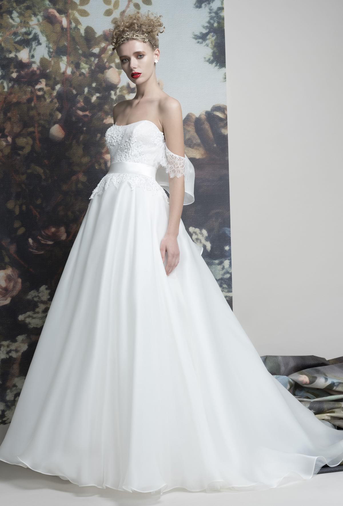mysecret sposa abito da sposa ampio con gonna in organza bianco