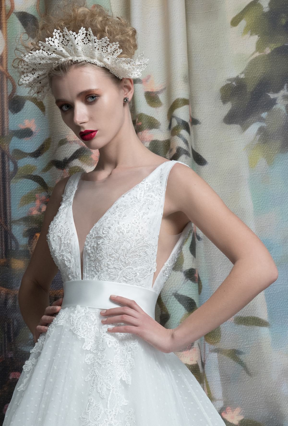 mysecret sposa abito ampio con gonna in tulle point d'esprit
