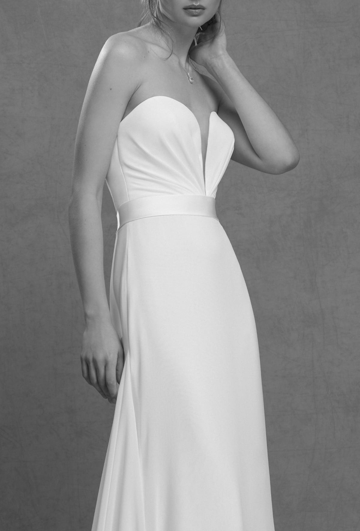 mysecret sposa corpino abito da sposa con piccole pieghe in georgette