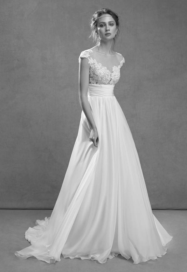 mysecret sposa abito da sposa scivolato in leggerissimo voile di seta