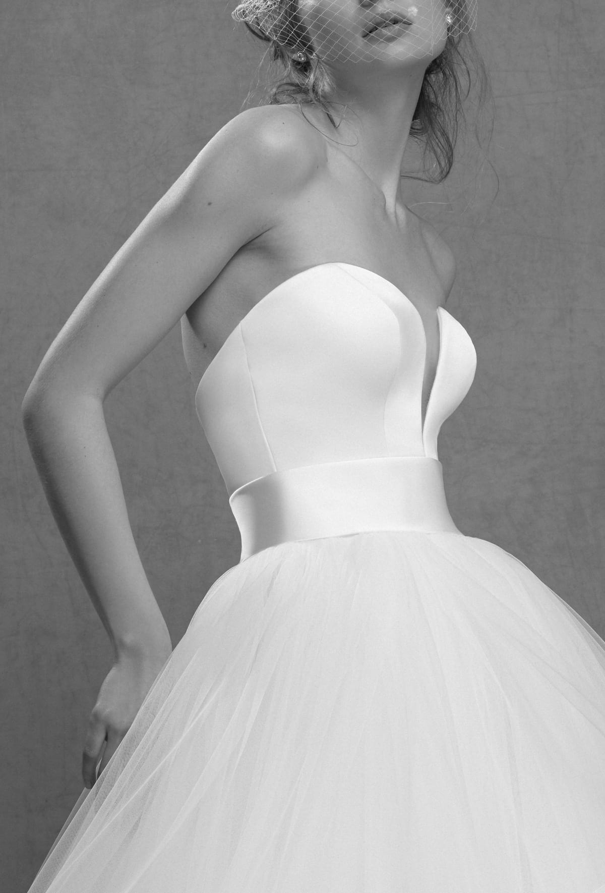 mysecret sposa corpino abito da sposa in satin con profondo scollo décolleté a cuore