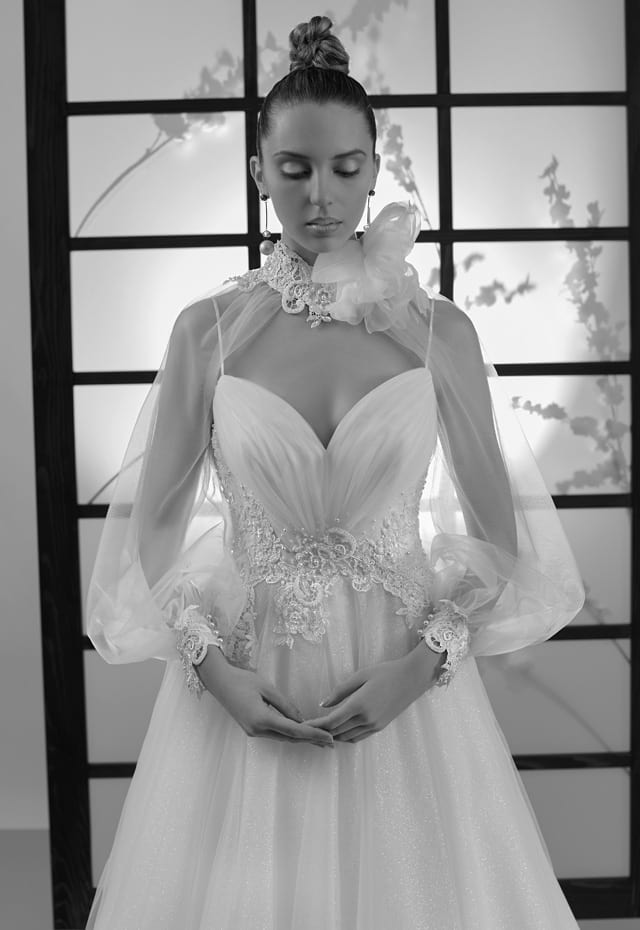 mysecret sposa maniche a sbuffo in tulle per abito da sposa