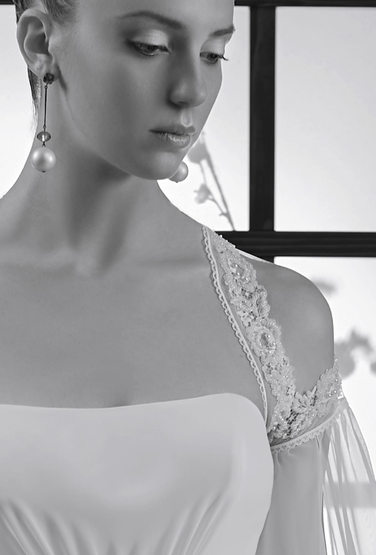 mysecret sposa coprispalle con bordo di pizzo francese ricamato a mano