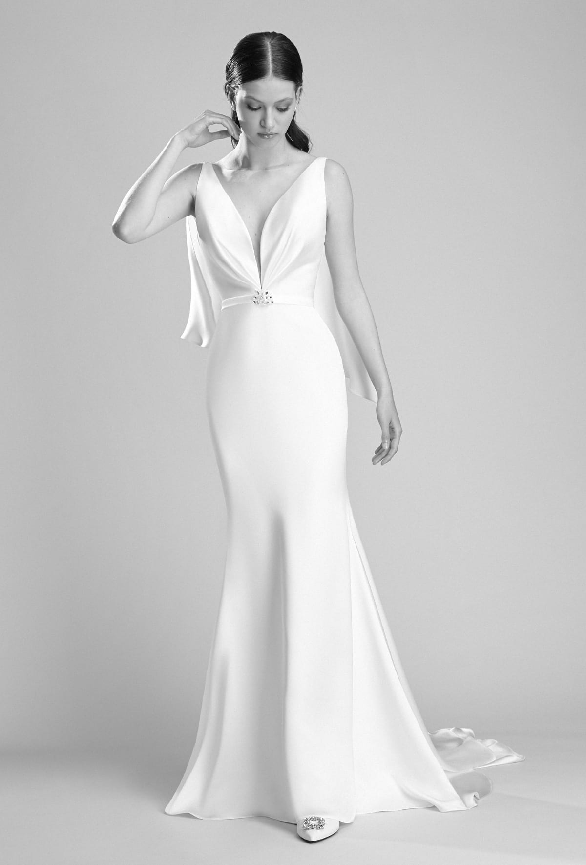 mysecret sposa abito da sposa a sirena con scollo a V 0