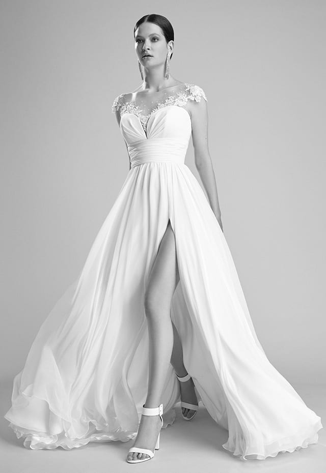 mysecret sposa abito da sposa scivolato con scollo a cuore
