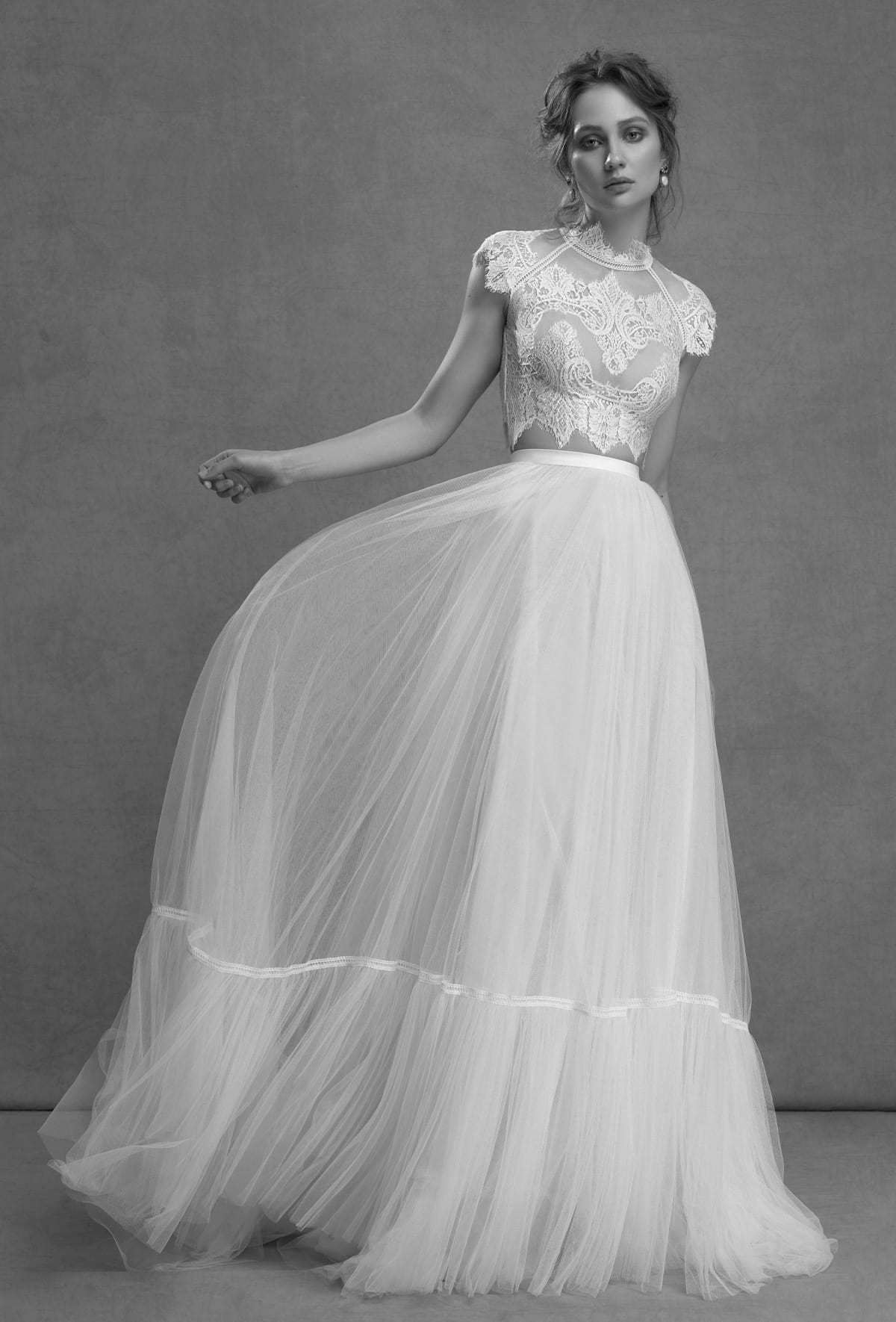 mysecret sposa completo da sposa formato da una gonna di soffici strati di tulle mano seta