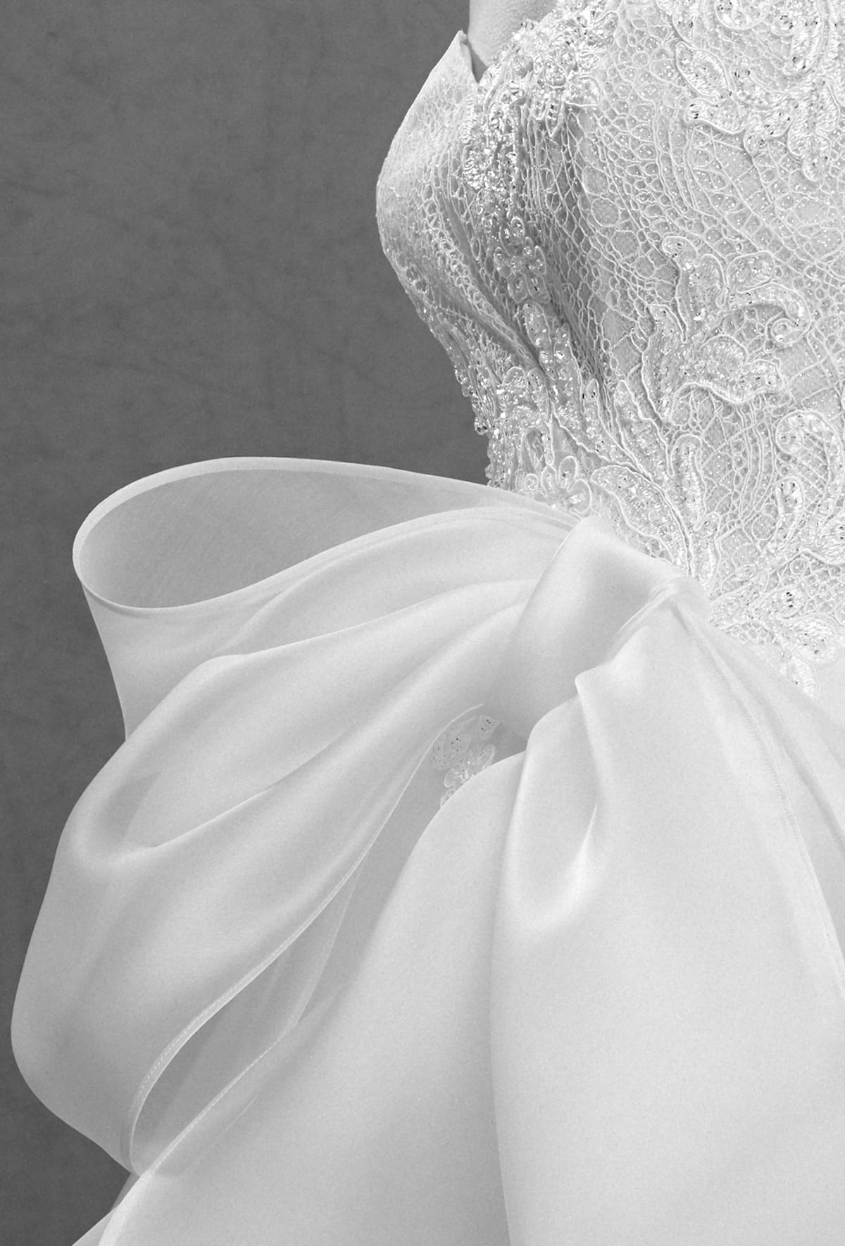 mysecret sposa ampio abito con corpino in pizzo francese rebrodato