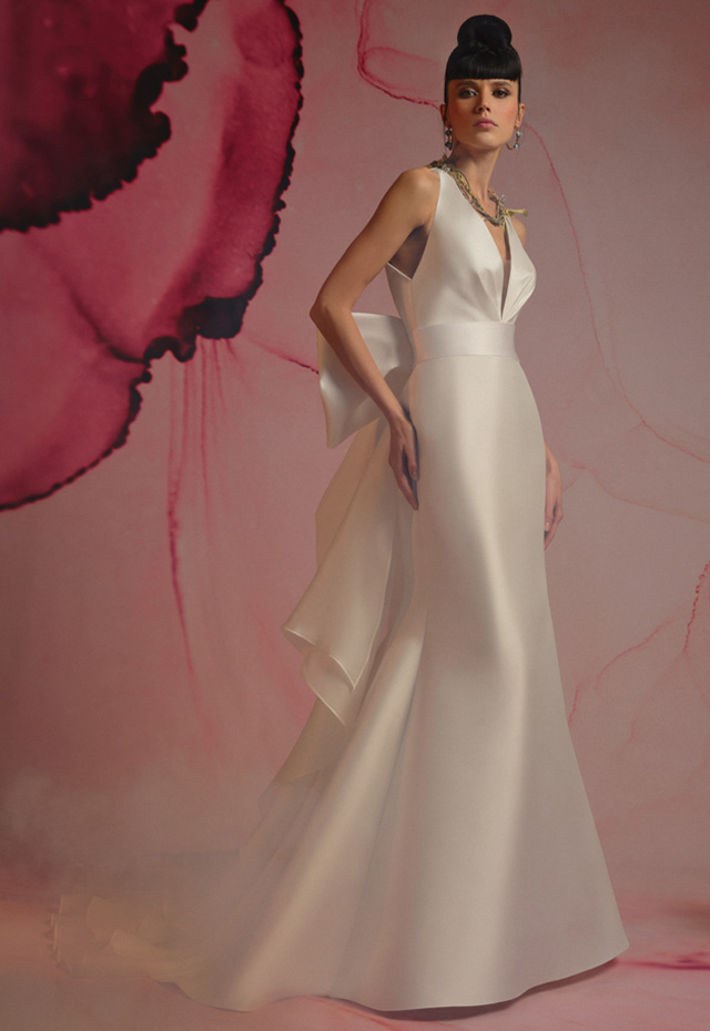 mysecret sposa abito da sposa a sirena in sofisticata organza 2023