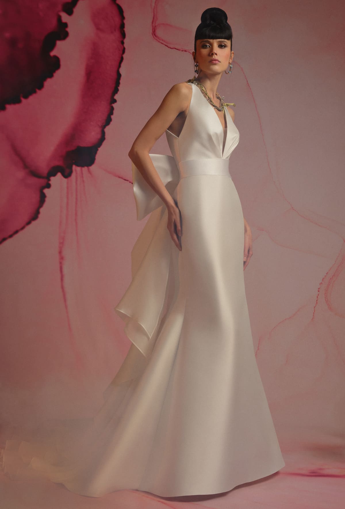 Mermaid dress in sophisticated organza - 23104-1