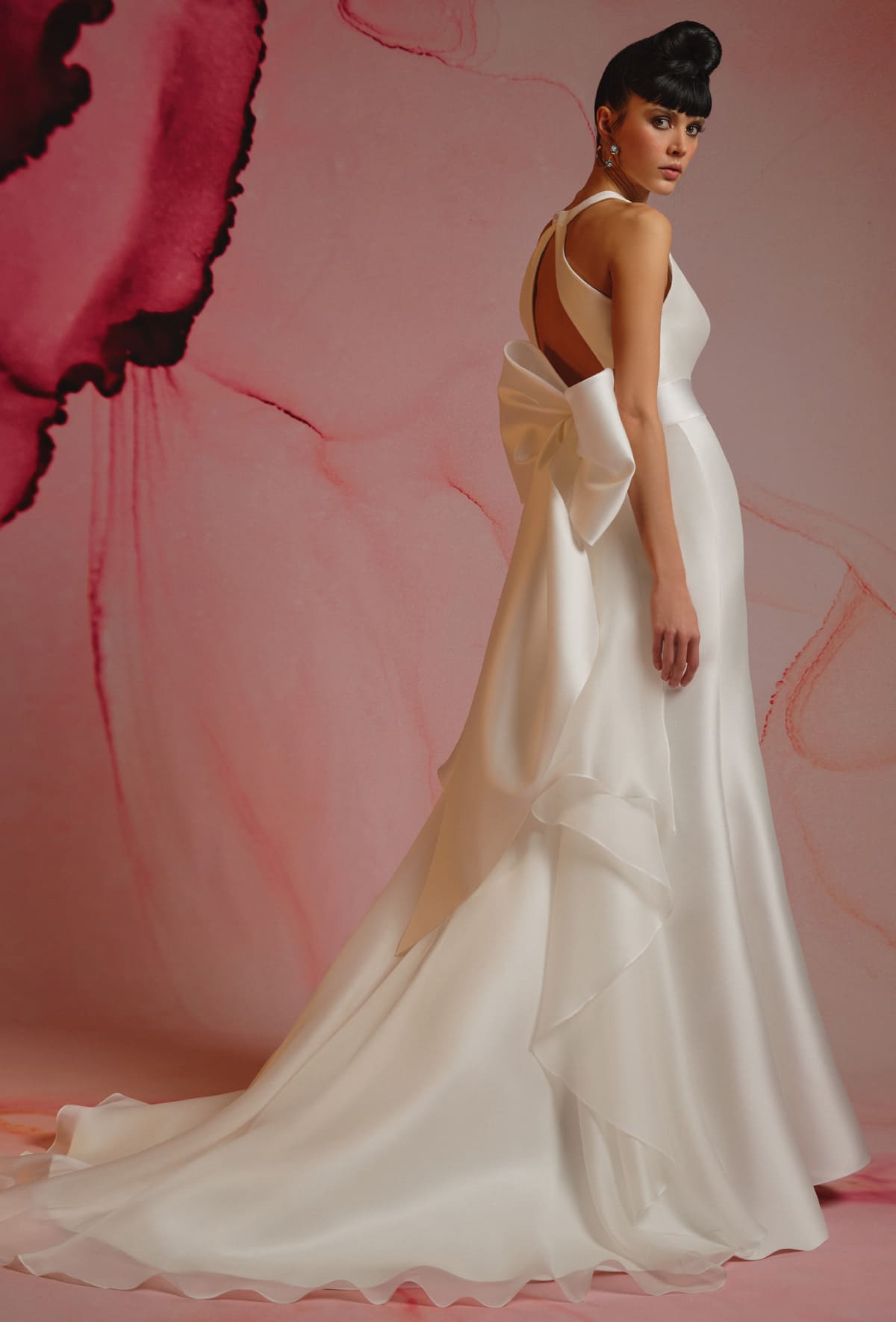 Mermaid dress in sophisticated organza - 23104-2