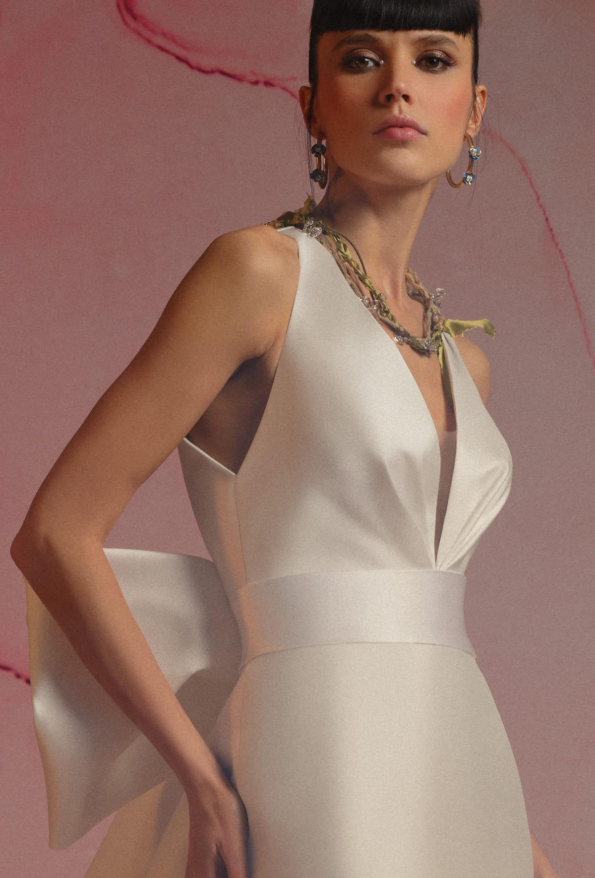 Mermaid dress in sophisticated organza - 23104-3