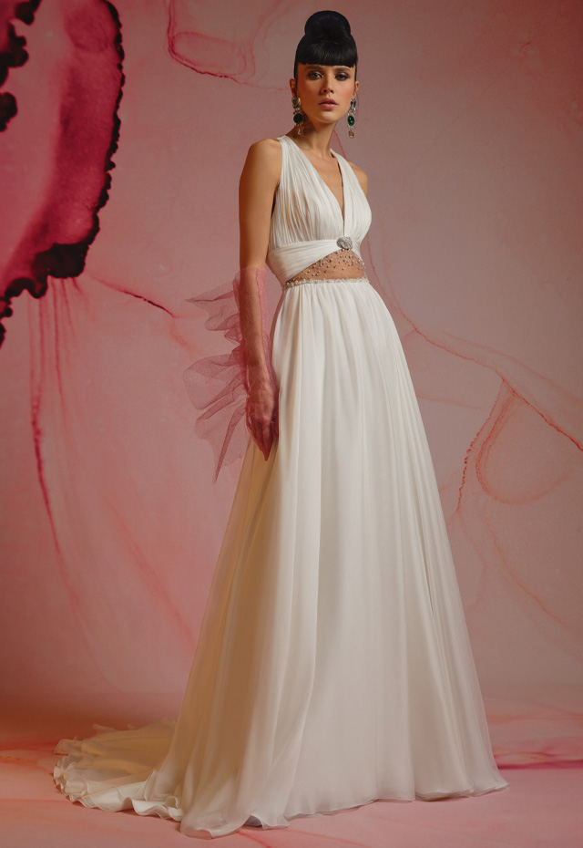 mysecret sposa abito da sposa scivolato con un’ampia gonna 2023