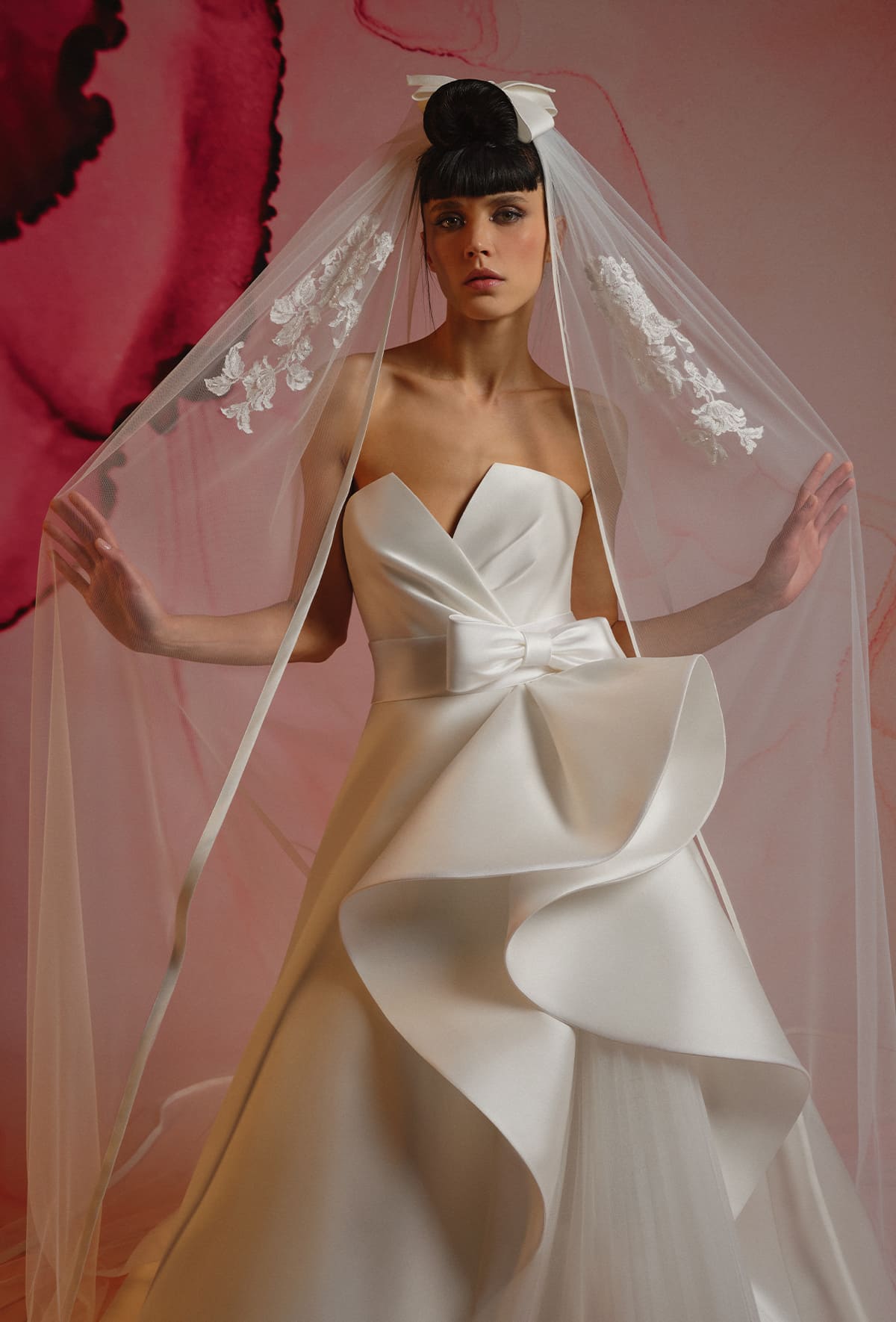 Wedding dress with a sophisticated - 23122-2