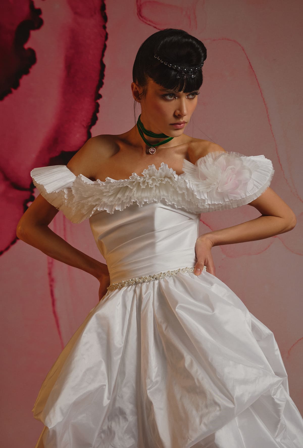 mysecret sposa abito da sposa con fascia ricamata a mano in vita 2023 - 3